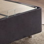Hanah Home Somier y Cabecero Individual Ela Single Negro 120 x 200 cm, Tejido Soho